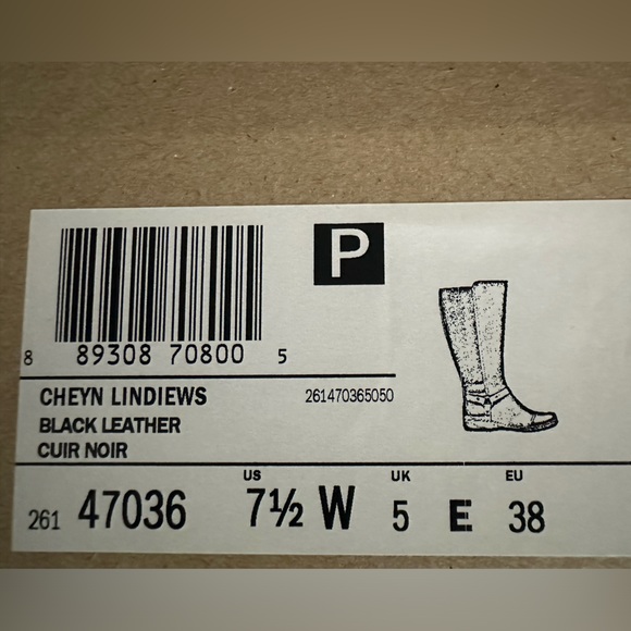 clarks cheyn lindie black leather boots - Picture 8 of 8